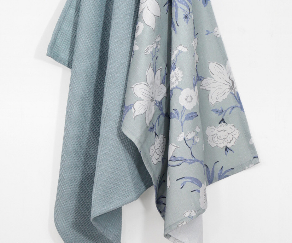 Set 2 Soft Blue Larkhill Tea Towels