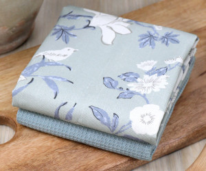 Set 2 Soft Blue Larkhill Tea Towels