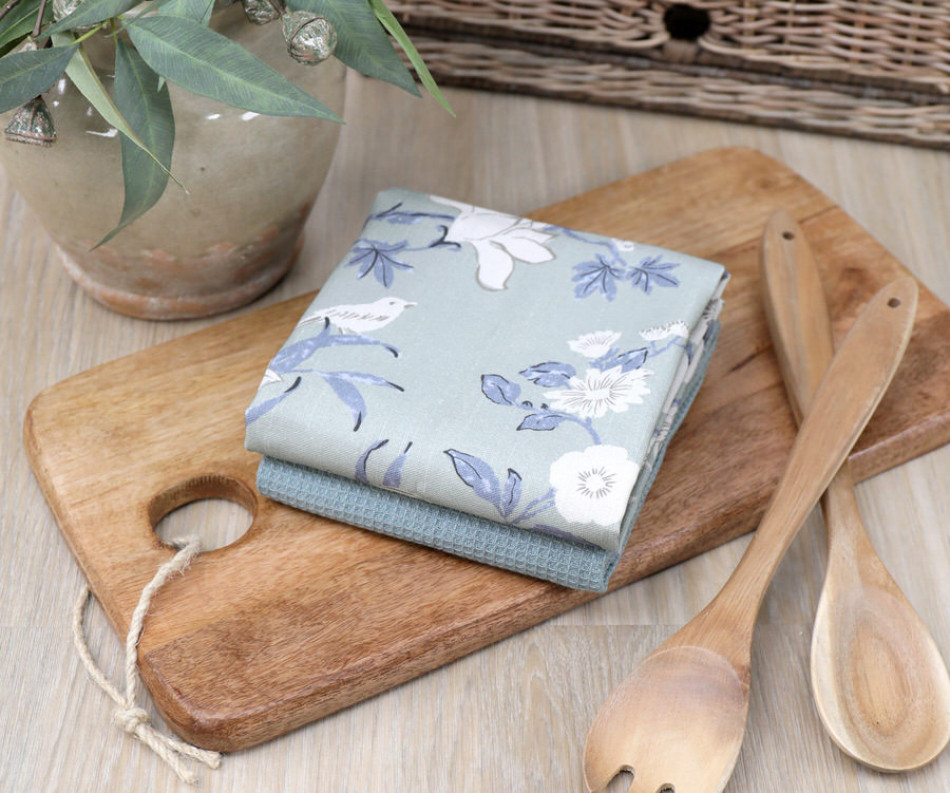 Set 2 Soft Blue Larkhill Tea Towels