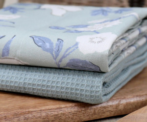 Set 2 Soft Blue Larkhill Tea Towels