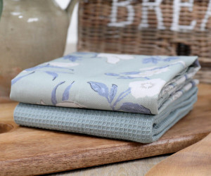 Set 2 Soft Blue Larkhill Tea Towels