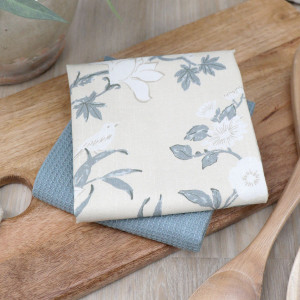 Set 2 Cream Larkhill Tea Towels, a practical fabric accent for dressing and protecting a household surface