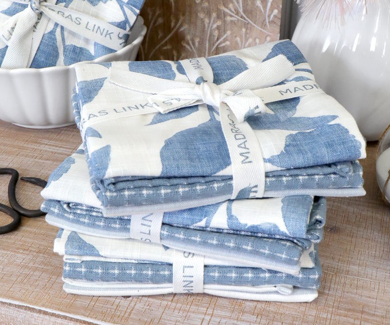 Set 3 Blue Riviera Teatowels