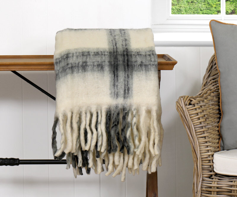Kellerby Black & Cream Throw Blanket