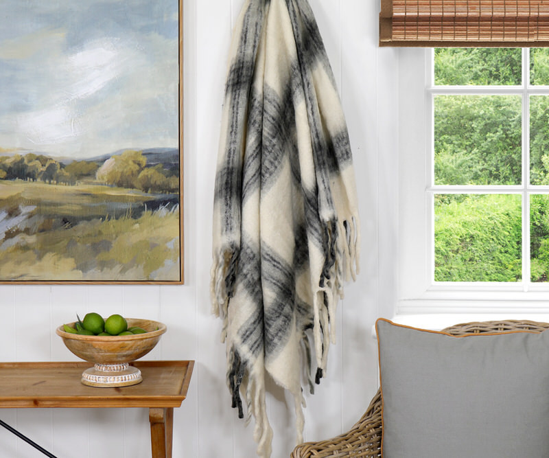 Kellerby Black & Cream Throw Blanket