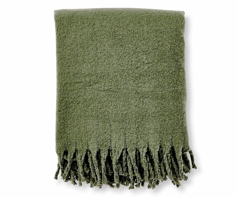 Harrogate Olive Green Throw Blanket