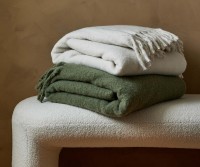 Harrogate Olive Green Throw Blanket