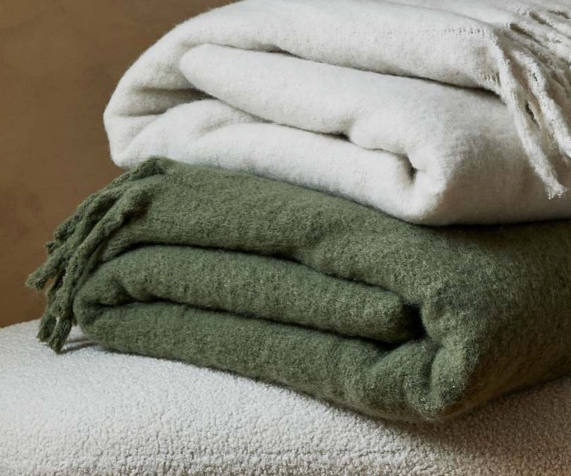 Harrogate Olive Green Throw Blanket - Home Decor Online - New Arrivals