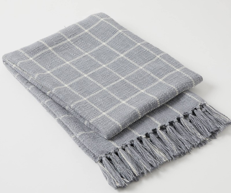 Somerset Check Throw Blanket - Grey