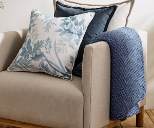Jarah Blue Throw Blanket