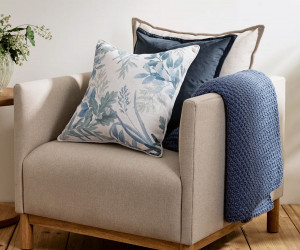 Jarah Blue Throw Blanket