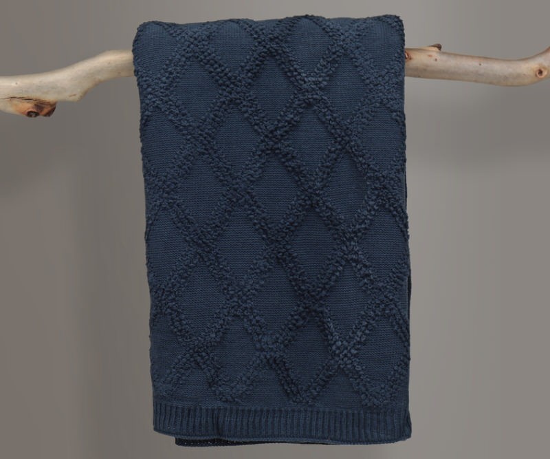 Otway Navy Throw Blanket