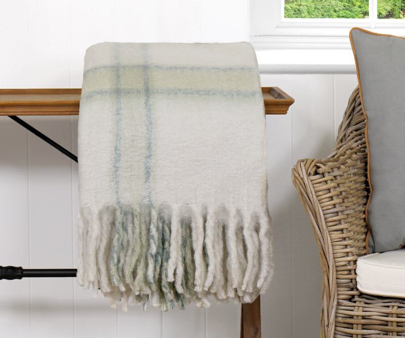 Schofield Grey Tartan Throw Blanket