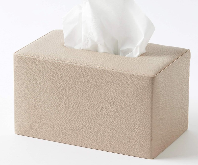 Ashley Blush Leather Tissue Box Cover