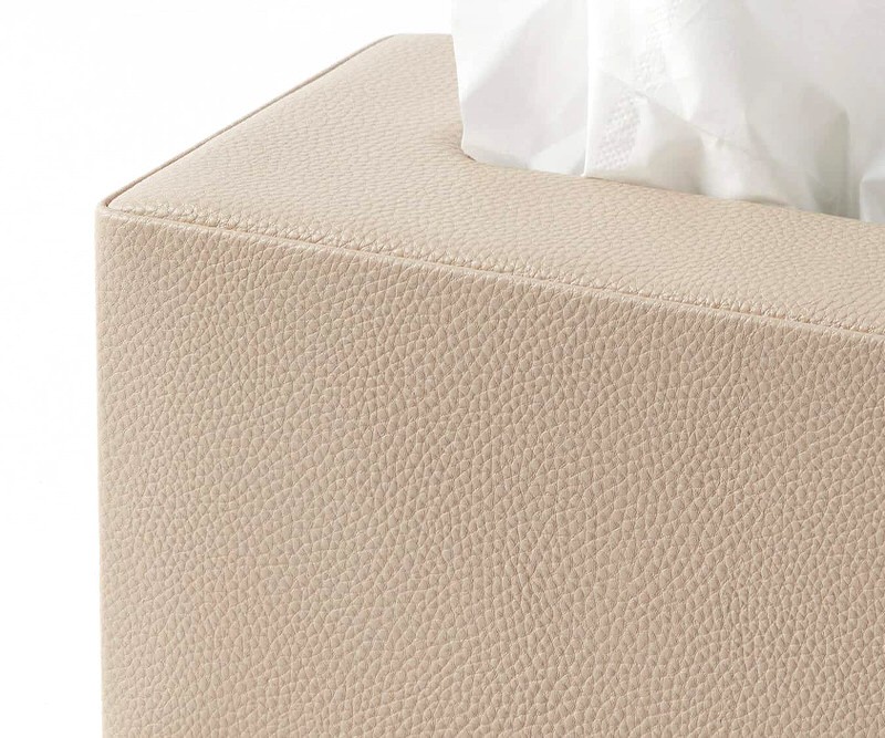 Ashley Blush Leather Tissue Box Cover