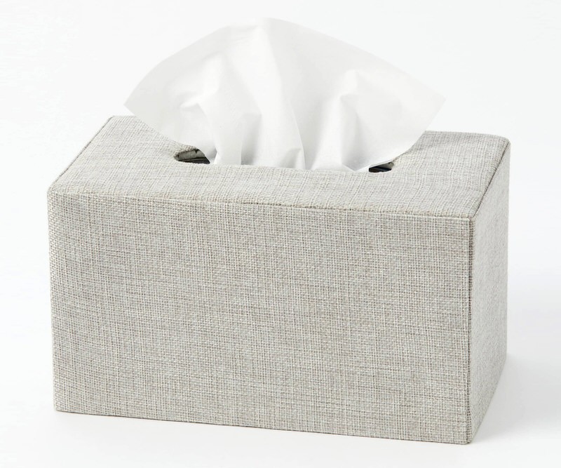 Penfold Grey Linen Tissue Box Cover