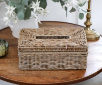 Farmhouse Rattan Tissue Box Cover