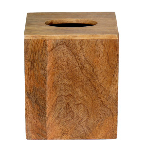 Carew Mango Wood Tissue Box Cover, highlighting the product's distinctive form and defining design