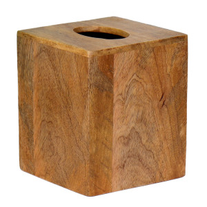 Carew Mango Wood Tissue Box Cover, shown as a standalone product for clear identification