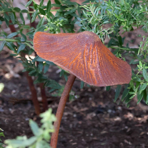 Set 3 Maya Mushroom Garden Stakes, highlighting the product's distinctive form and defining design
