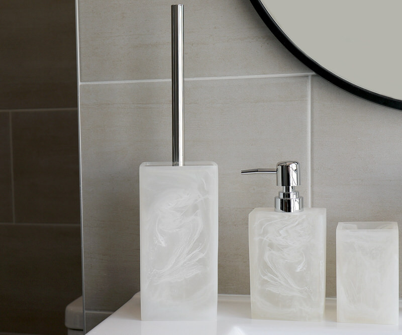 Parker White Resin Soap Dispenser