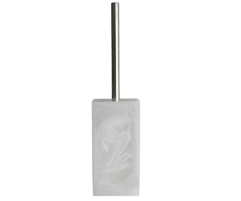 Parker White Resin Toilet Brush Holder