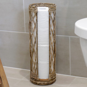 Wicklow Rattan Toilet Roll Holder, a functional household accessory for display or organisation