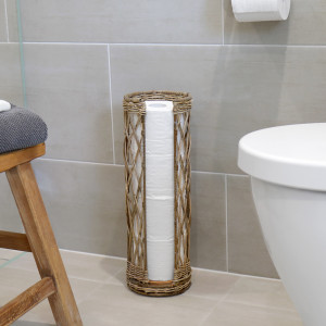 Wicklow Rattan Toilet Roll Holder, designed to add practical storage or display space to the home