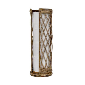 Wicklow Rattan Toilet Roll Holder, a functional fitting for displaying, holding or organising household items