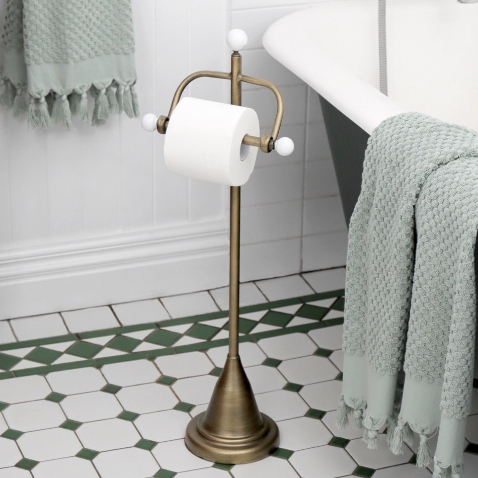 Kingsley Toilet Roll Holder Antique Gold, decorative home accessory