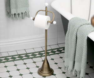 Kingsley Toilet Roll Holder Antique Gold