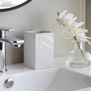 Charlie Toothbrush Holder - Square, designed to add practical storage or display space to the home