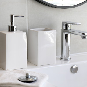Charlie Toothbrush Holder - Square, a functional fitting for displaying, holding or organising household items