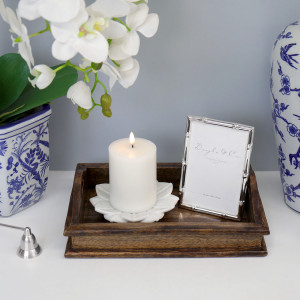 Belle Dark Wood Tray - Small, a tabletop piece for serving or decorative display