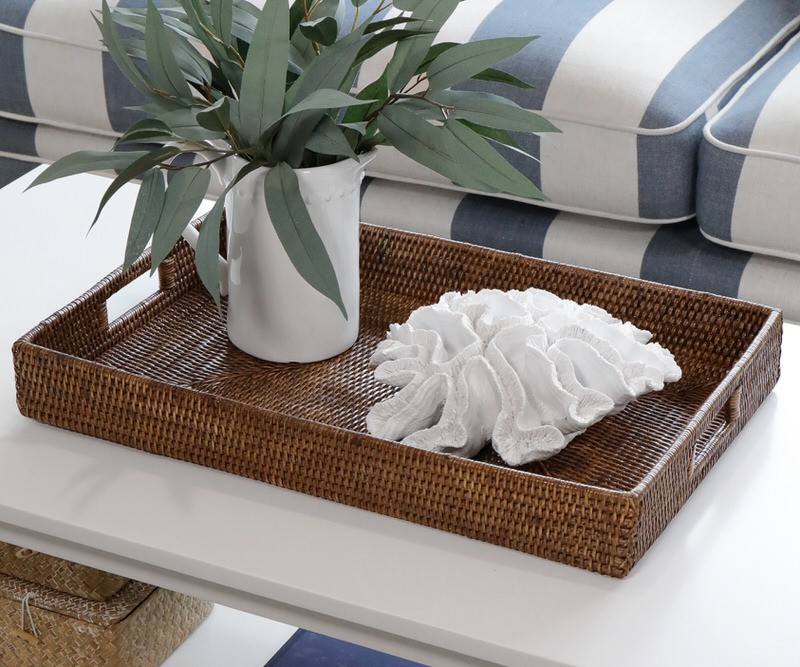 Langkawi Brown Rattan Tray - Medium