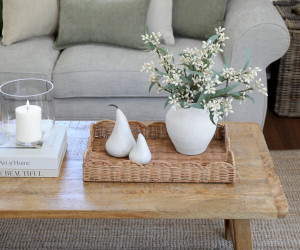 Swanley Scalloped Rattan Tray - Rectangle