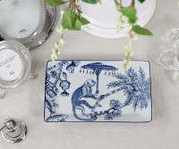 Kipling Blue Monkeys Soap or Trinket Dish