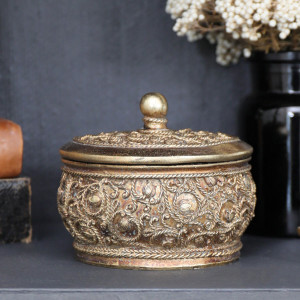 Alexandra Antique Gold Trinket Box, decorative home accessory