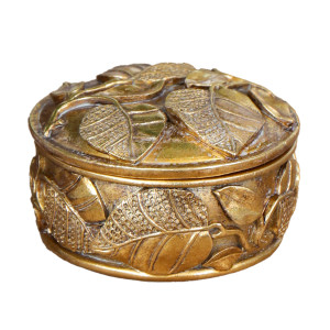 Folia Gold Trinket Box Leaf, shown as a standalone product for clear identification