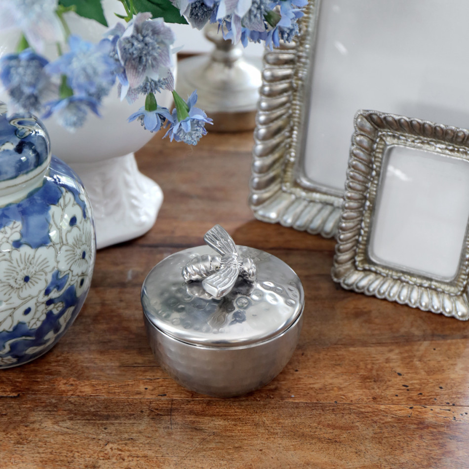 Lorenzo Silver Bee Trinket Box, shown as a standalone product for clear identification