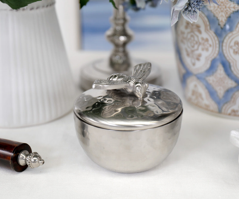 Lorenzo Silver Bee Trinket Box