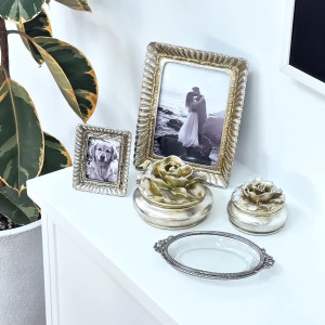 Colette Silver & Glass Trinket or Soap Dish