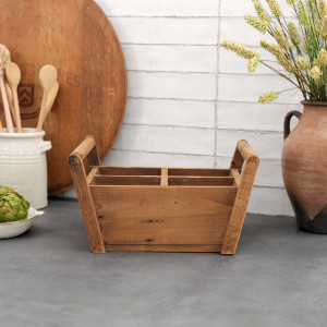 Mowbray Wooden Trug - 4 Compartments, highlighting the product's distinctive form and defining design