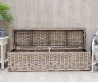 St Alban Long Rattan Trunk Greywash