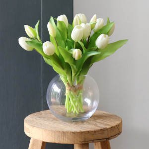 Bunch of 7 White Tulips, highlighting the product's distinctive form and defining design
