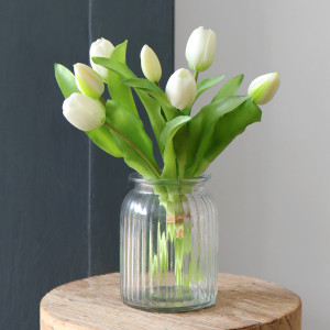 Bunch of 7 White Tulips, shown as a standalone product for clear identification