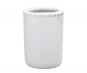 Louisa Beaded White Bathroom Cup