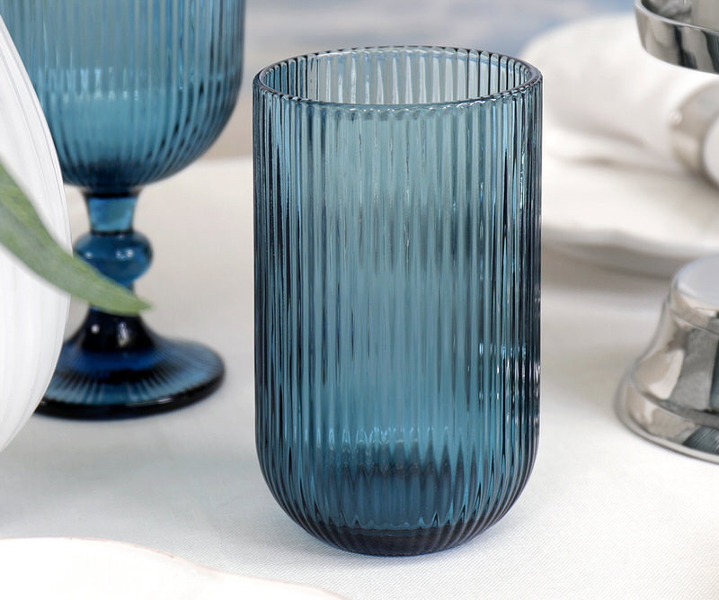 Set 4 Brittany Blue Highball Tumblers