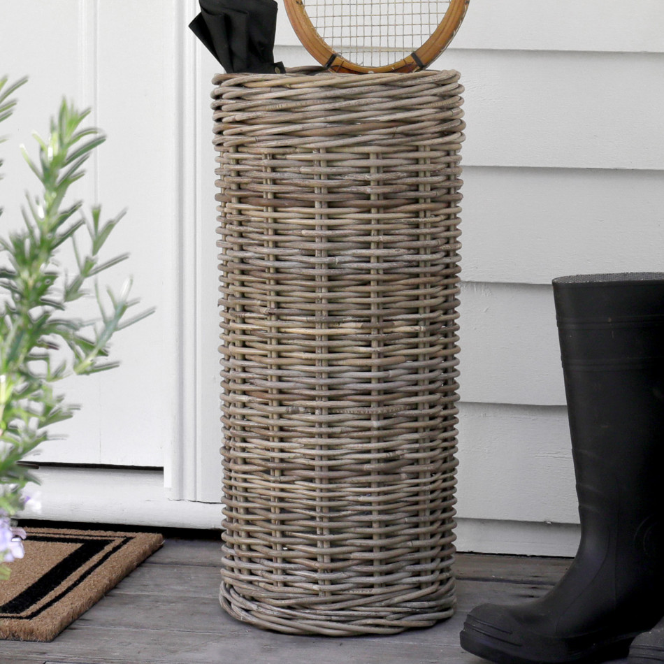 Wimbledon Rattan Umbrella Holder, a functional household accessory for display or organisation