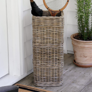 Paddington Rattan Umbrella Holder - Square, designed to add practical storage or display space to the home